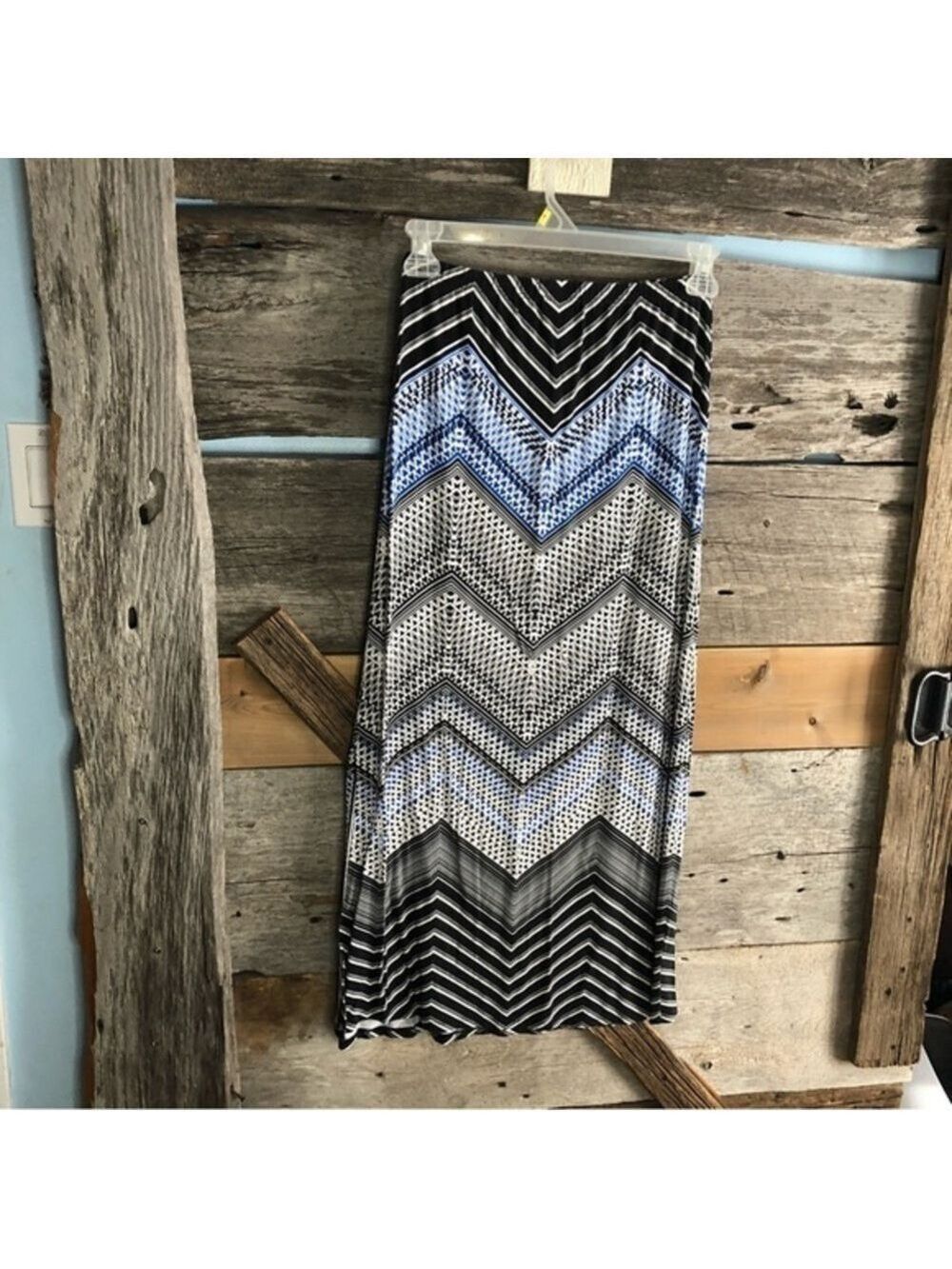 RICKI'S Size XS Black/Blue/White Maxi Skirt